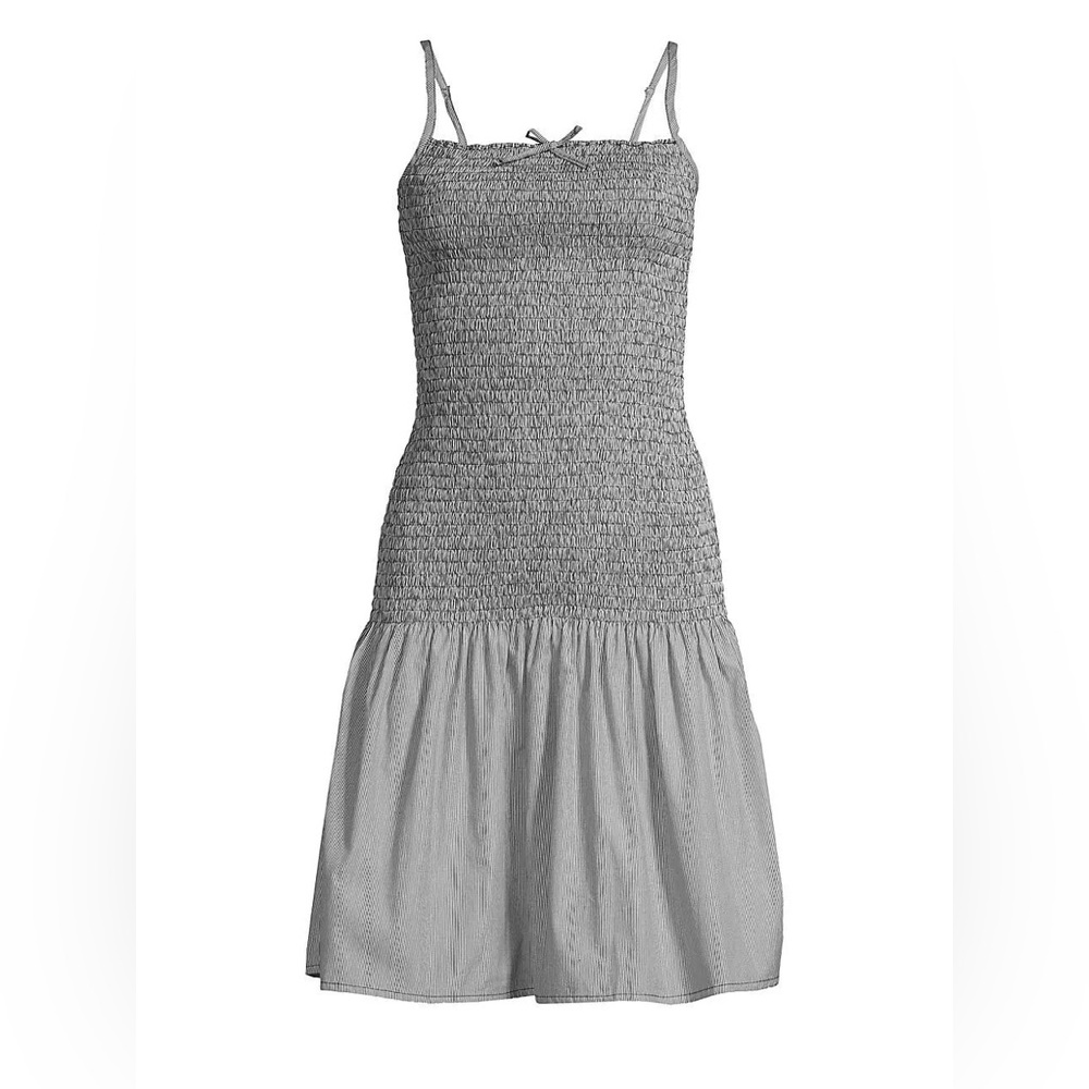 Solid & Striped Smocked Poplin Dress Stripe